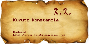 Kurutz Konstancia névjegykártya